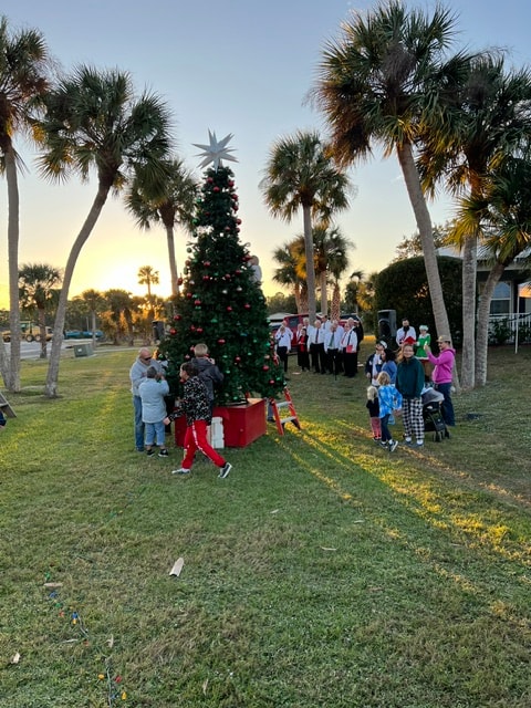 28. Decorating the Town Hall Christmas Tree